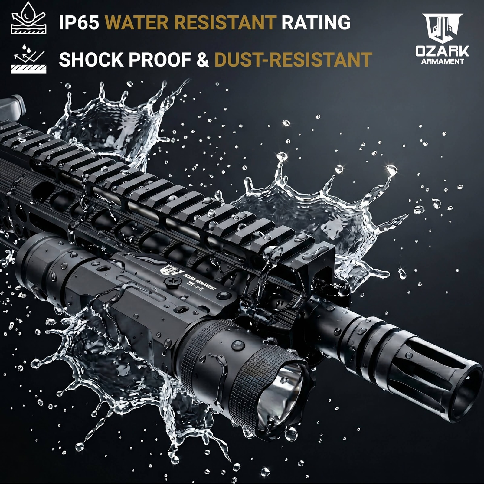 Rail-Mount LED Rifle Light for AR-15 | Ozark Armament